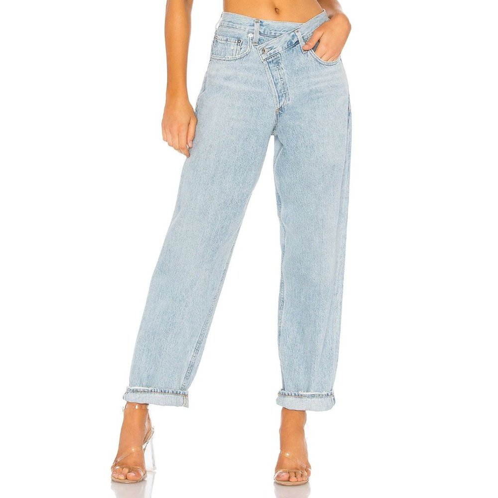 AGOLDE Criss Cross High Rise Baggy Jeans Women's 30 MSRP $198
